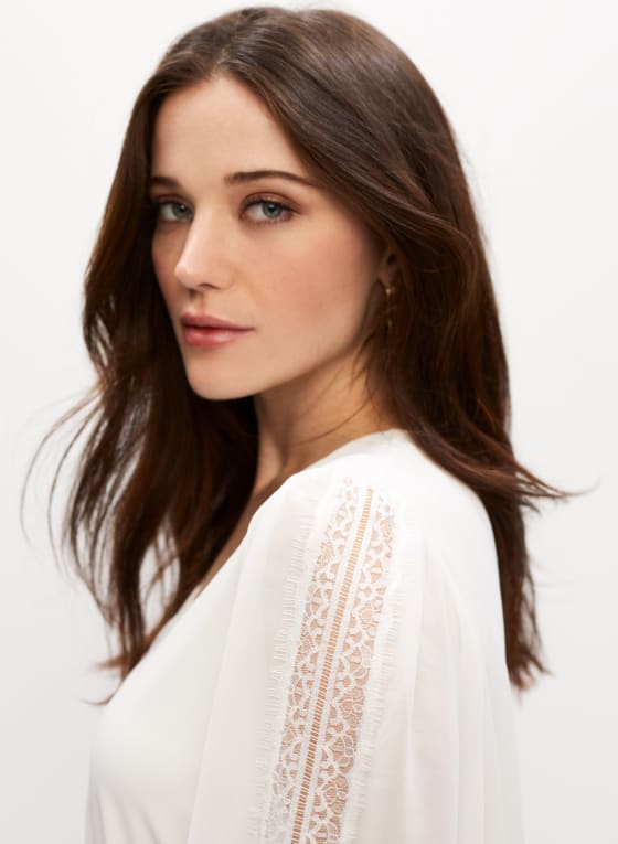 Lace Detail Top, Ivory