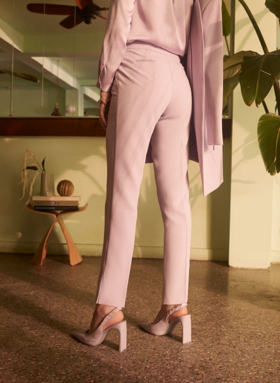 Amber Button Detail Pants, Lilac