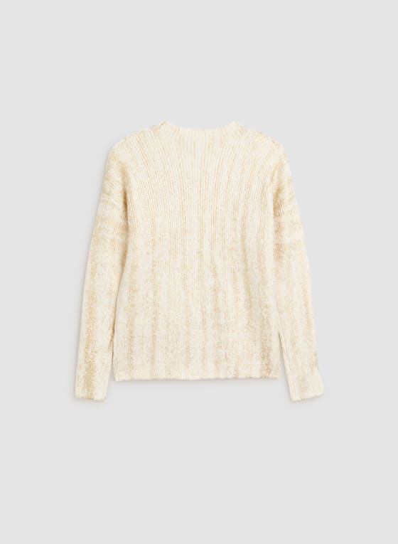 Cable Knit Sweater, Panna