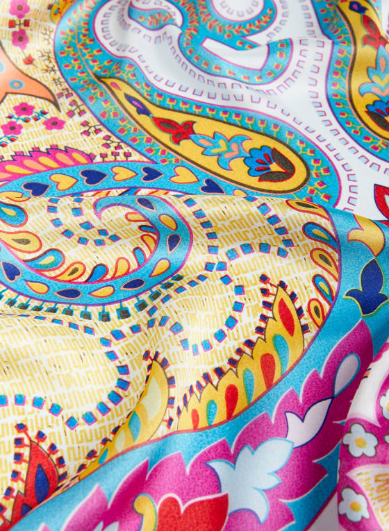Foulard carré à motif cachemire, Multicolore
