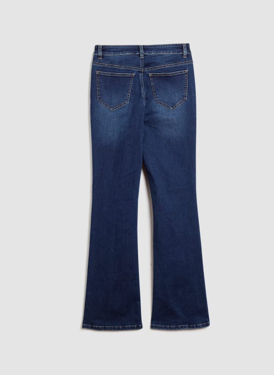Flare Leg Jeans, Blueberry