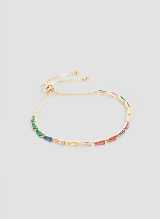 Bracelet ajustable à baguettes colorées, Multicolore