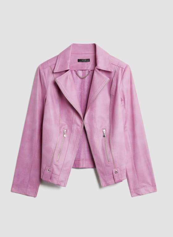 Vex - Tab Detail Jacket, Pink Flamingo