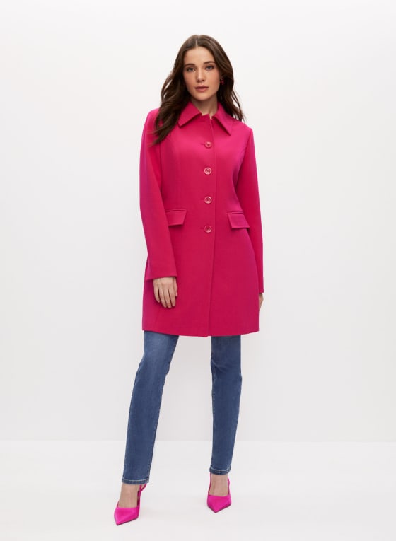 Button Detail Trench Coat, Tulip