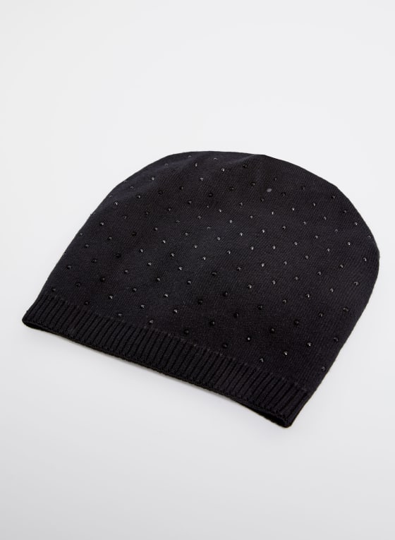 Stud Detail Hat, Black