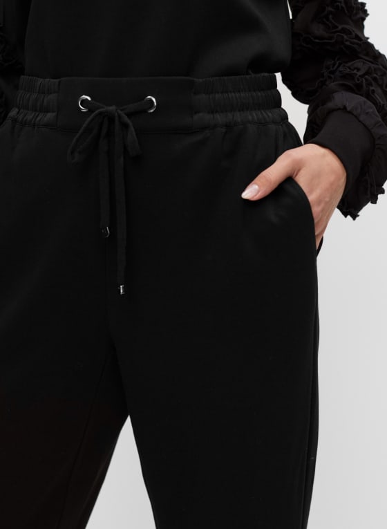 Pantalon de détente à taille élastique, Noir